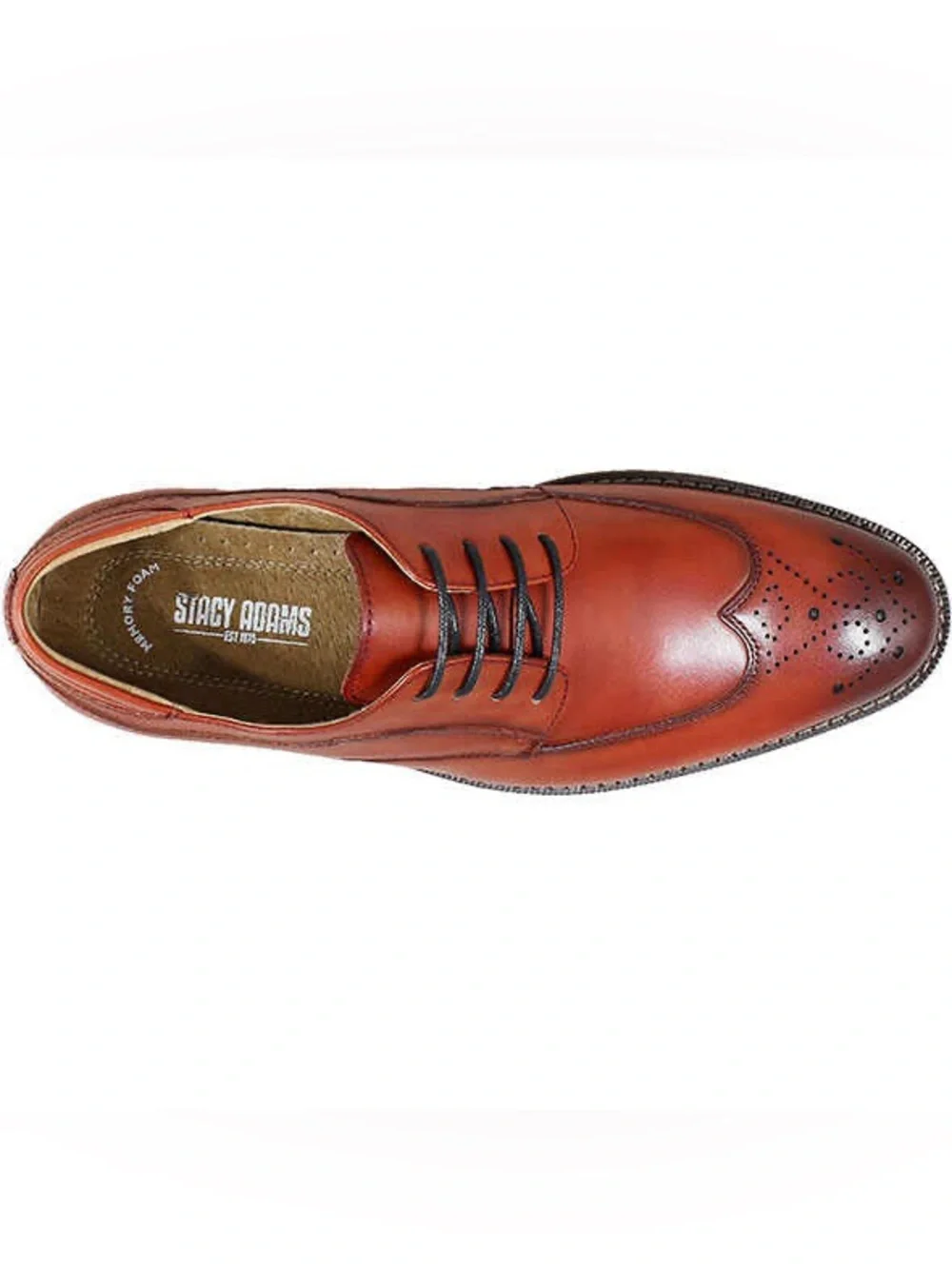 NEW Stacy Adams Fletcher Wingtip Oxford SZ-7 In Color CRANBERRY Leather